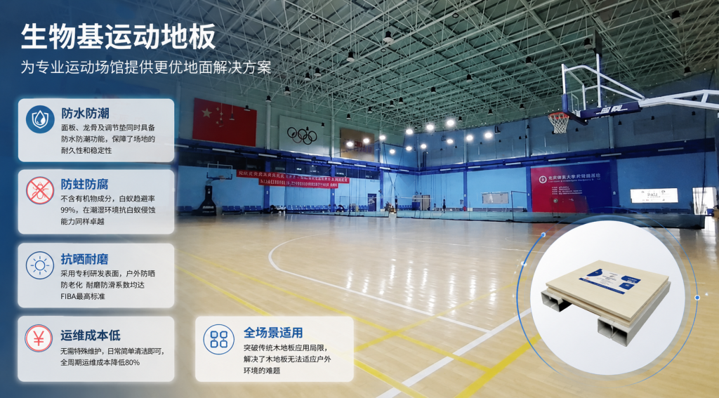 生物基運(yùn)動(dòng)地板校園完工實(shí)拍與優(yōu)勢(shì)介紹